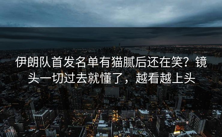伊朗队首发名单有猫腻后还在笑？镜头一切过去就懂了，越看越上头